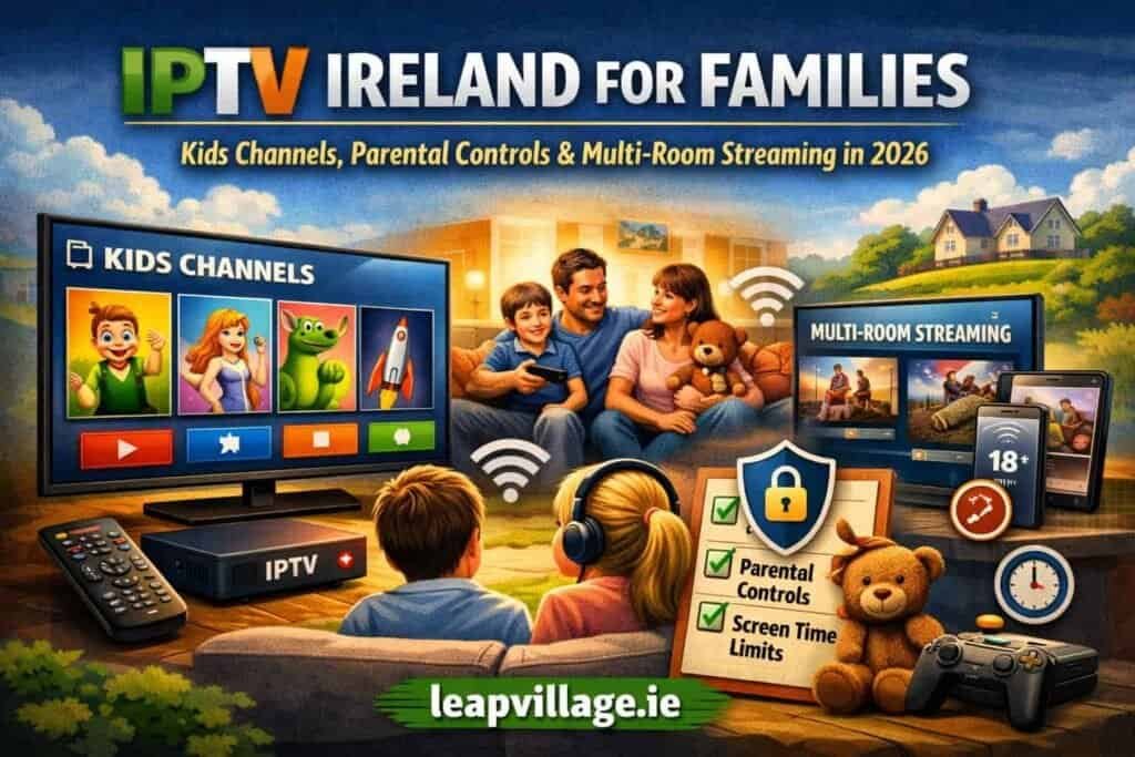 IPTV Ireland for families kids channels multi-room streaming 2026