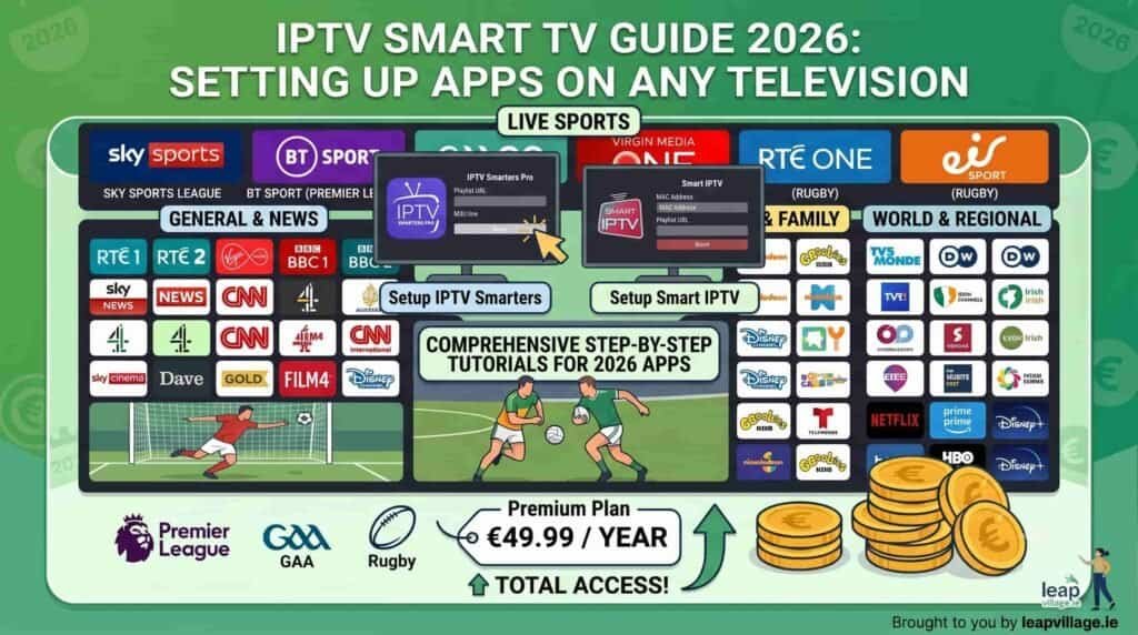 IPTV smart TV setup guide IPTV Smarters Samsung LG Sony 2026