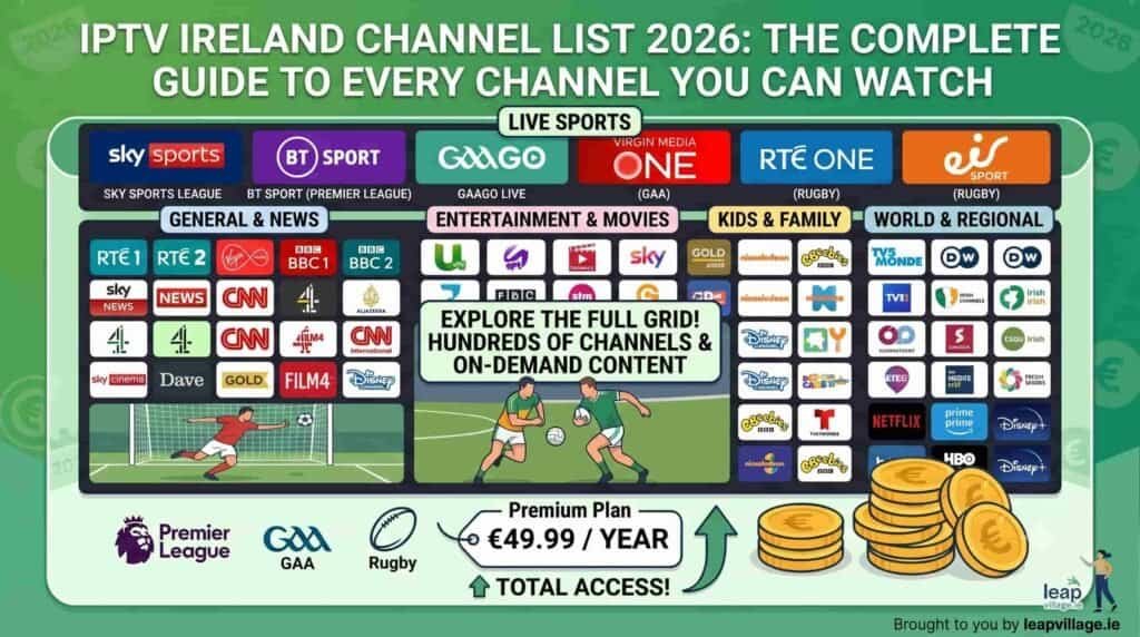 IPTV Ireland channel list complete guide every channel 2026